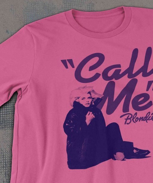 Blondie Call Me Bella Canvas 3001 detail charity pink