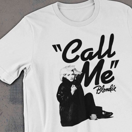 Blondie Call Me Bella Canvas 3001 detail white