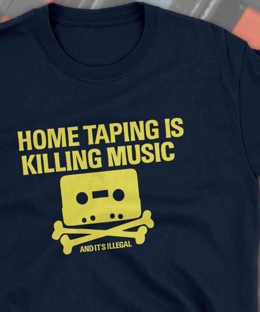 Home Taping Is Killing Music Gildan 64000 Navy