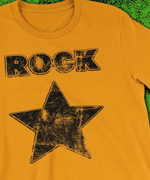 Rock Star Bella Canvas 3001 Gold Detail