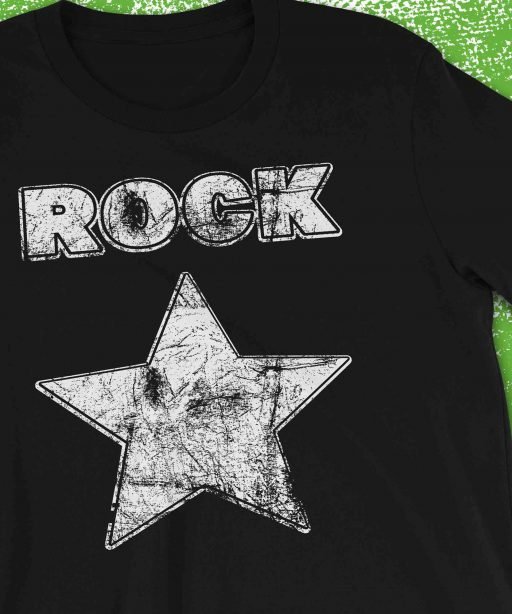 Rock Star Bella Canvas 3001 black detail Front