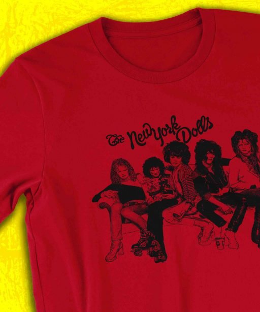 The New york Dolls Debut Bella Canvas 3001 Red Detail