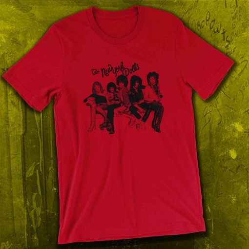 The New york Dolls Debut Bella Canvas 3001 Red Front