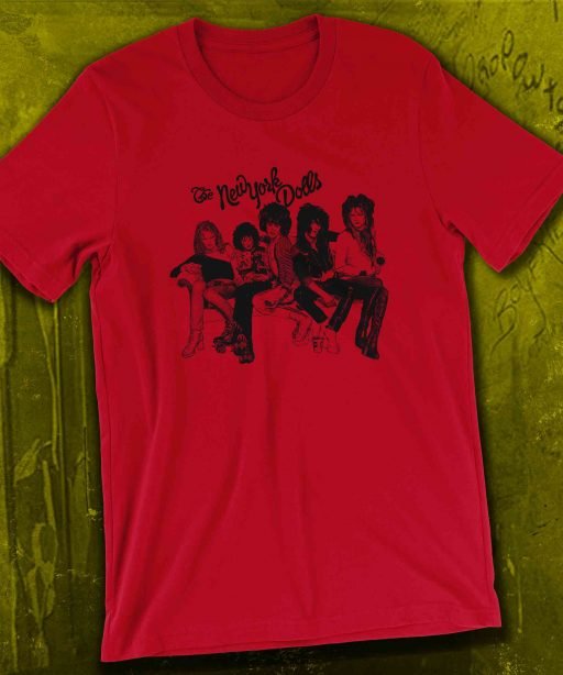 The New york Dolls Debut Bella Canvas 3001 Red Front